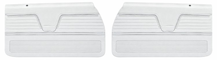 Front Deluxe Door Panel Set for 1969 Chevrolet El Camino [White]