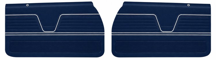 Front Deluxe Door Panel Set for 1969 Chevrolet El Camino [Dark Blue]