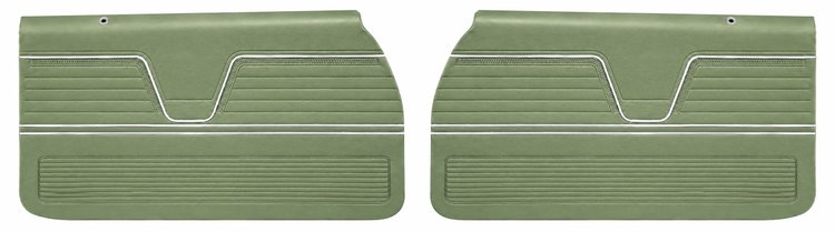 Front Deluxe Door Panel Set for 1969 Chevrolet El Camino [Light Green]