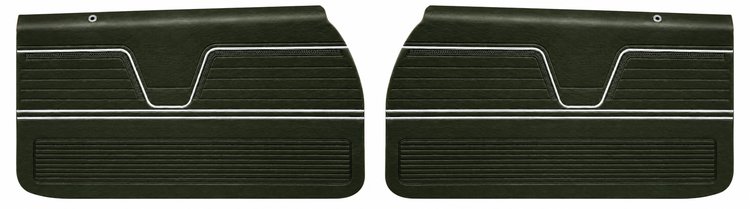 Front Deluxe Door Panel Set for 1969 Chevrolet El Camino [Dark Green]