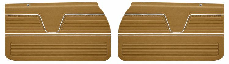 Front Deluxe Door Panel Set for 1969 Chevrolet El Camino [Saddle]