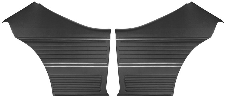 Rear Deluxe Side Panel Set for 1969 Chevrolet Chevelle, Coupe/Hardtop [Black]