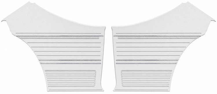 Rear Deluxe Side Panel Set for 1969 Chevrolet Chevelle, Coupe/Hardtop [White]