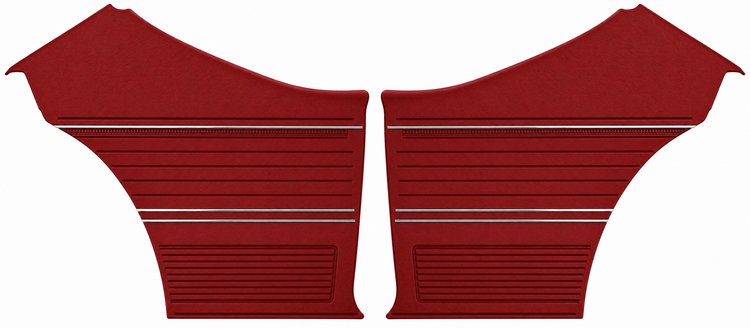 Rear Deluxe Side Panel Set for 1969 Chevrolet Chevelle, Coupe/Hardtop [Red]