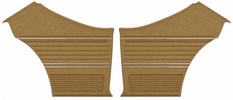 Rear Deluxe Side Panel Set for 1969 Chevrolet Chevelle, Coupe/Hardtop [Saddle]