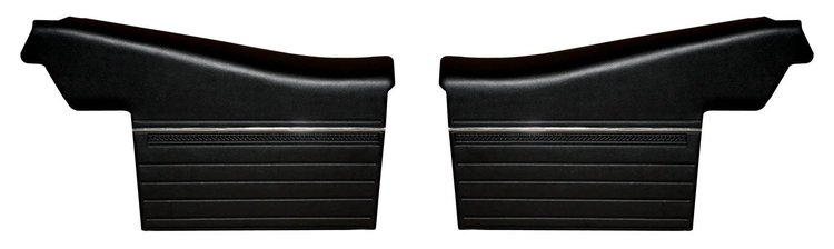 Rear Deluxe Side Panel Set for 1969 Chevrolet Chevelle, Convertible [Black]