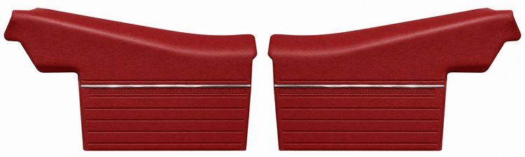 Rear Deluxe Side Panel Set for 1969 Chevrolet Chevelle, Convertible [Red]