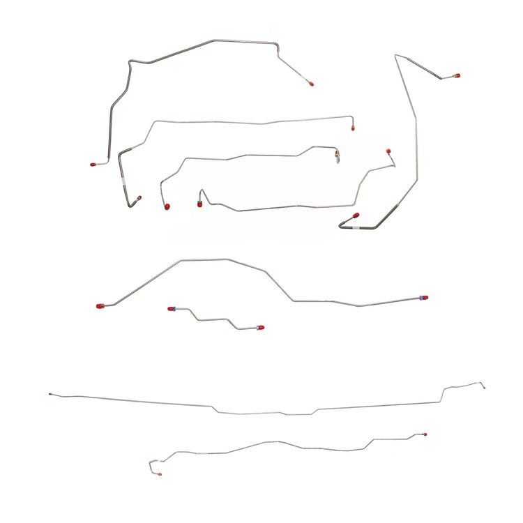 Complete Brake Line Kit 2002-2004 Ford F-350/F-350 Superduty, 4WD, AWABS, Crew Cab/Long Bed [Steel]