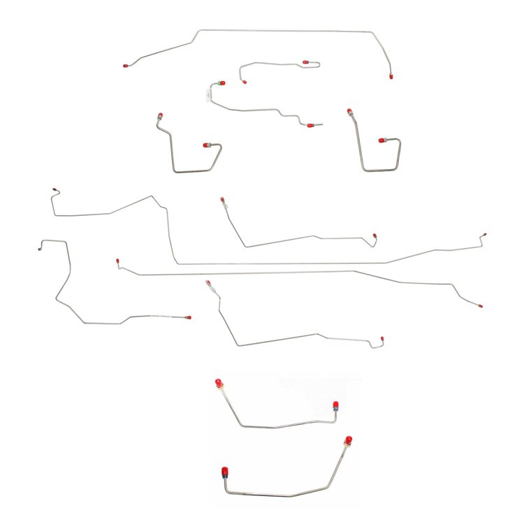 Complete Brake Line Kit 2000-2007 Ford Focus, 4WABS, Traction Control [Steel]