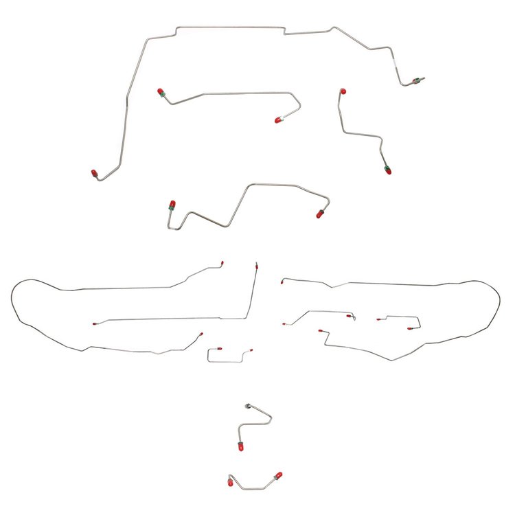 Complete Brake Line Kit 2005-2006 Ford Escape 2WD, AWABS [Stainless]