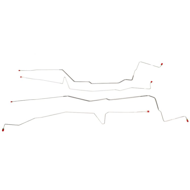 Intermediate Brake Line Kit 2000-2007 Ford Taurus & Mercury Sable w/ Rear Drum [Stainless]