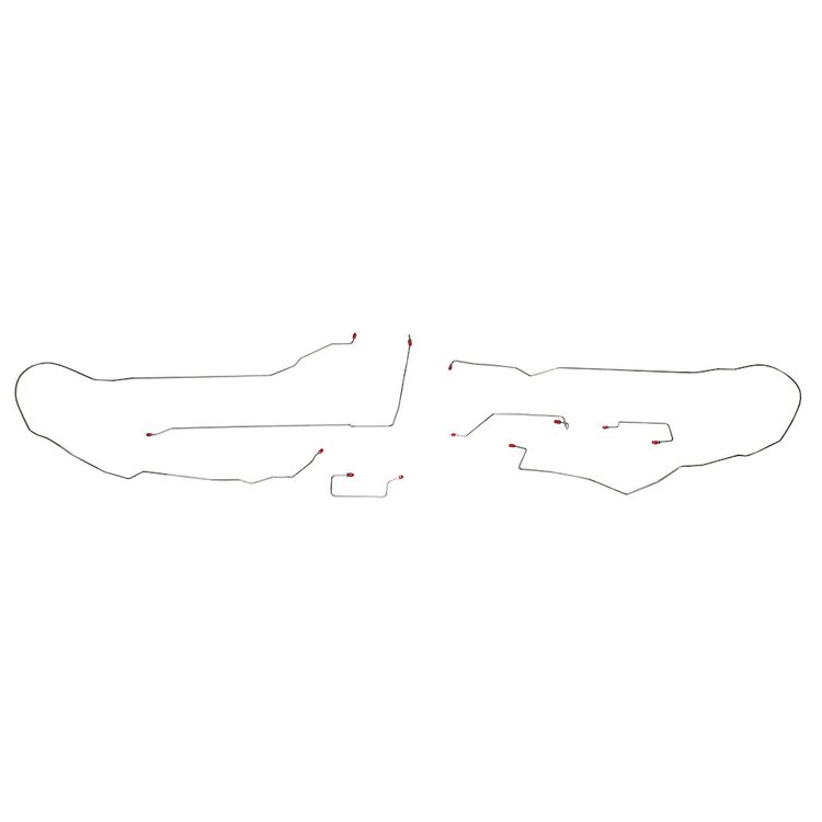 Intermediate Brake Line Kit 2005-2006 Ford Escape 2WD AWABS Disc/Drum [Stainless]