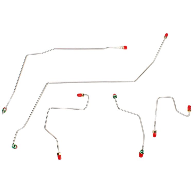 Front Brake Line Kit 2000-2007 Ford Taurus/Mercury Sable (Rear Drum, AWABS) [Stainless]