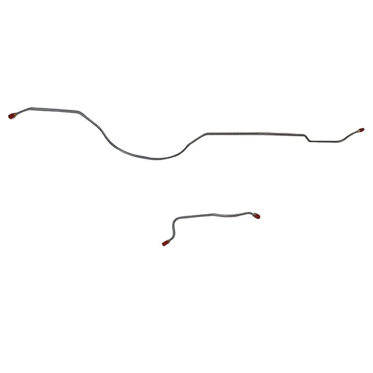 2-Piece Rear Axle Brake Line Set 1963-1965 Ford Fairlane w/ 8 in. Axle [Stainless]