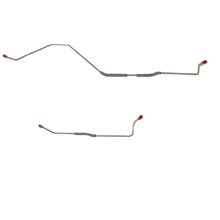 2-Piece Rear Axle Brake Line Set 1967 Ford Fairlane w/ 28 Spline/9 in. Rear Axle [Stainless]