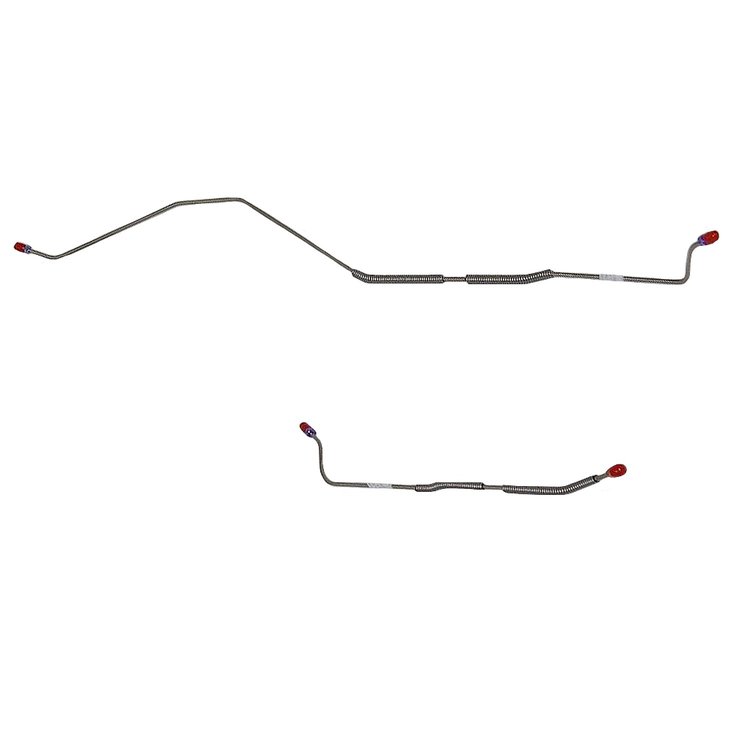 2-Piece Rear Axle Brake Line Set 1968-1969 Ford Fairlane, Torino 9 in. Rear Axle [Stainless]