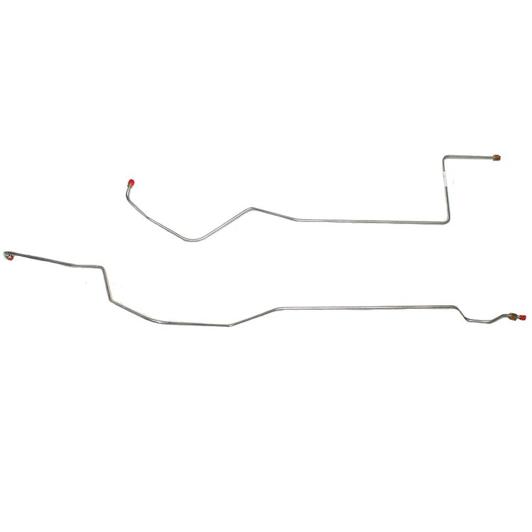 2-Piece Transmission Cooler Line Set 1966-1967 Ford Fairlane w/ 8cyl, C6 Transmission [Steel]