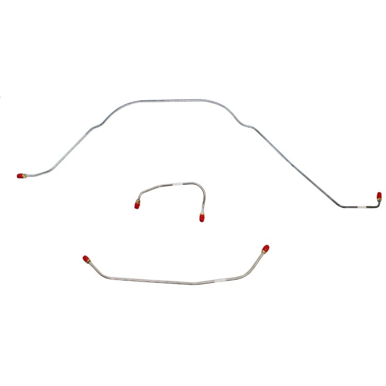 3-Piece Front Brake Line Set 1963-1964 Ford Galaxie, Standard Brakes [Steel]