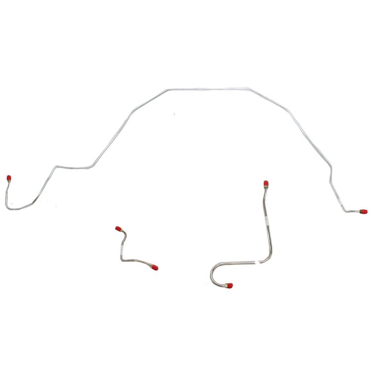 Front 3-Piece Brake Line Set 1966 Ford Galaxie w/ Power Brakes [Steel]