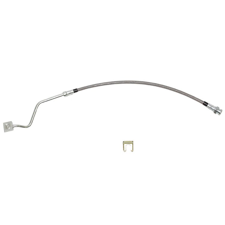 Left-Front Brake Hose 1999-2004 Ford Super Duty 4WD, AWABS [Stainless]