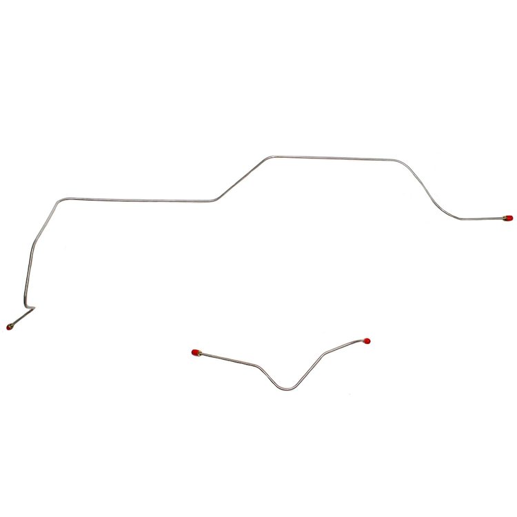 2-Piece Front Brake Line Set 1960-1963 Ford Falcon, Mercury Comet w/ Standard Brakes [Stainless]