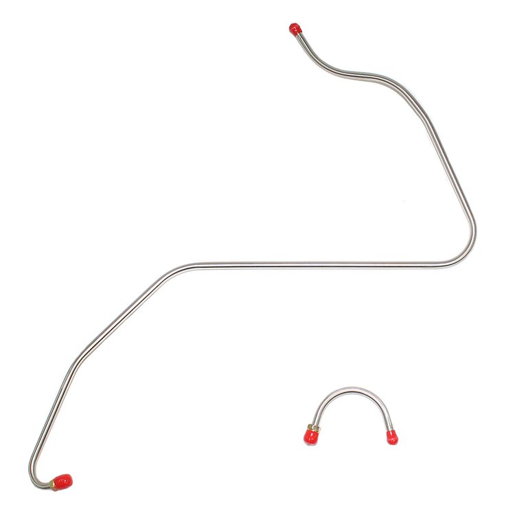 2-Piece Pump to Carb Fuel Line 1960-1961 Ford Falcon, Mercury Comet, 144/170CID, 6cyl, 1 BBL [Stainless]