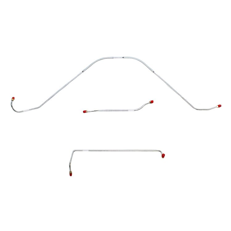 Front 3-Piece Brake Line Set 1955 Ford Thunderbird w/ Power Brakes [Stainless]