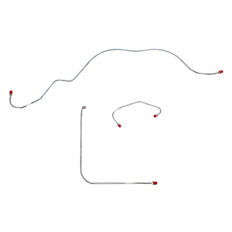 Front 3-Piece Brake Line Set 1960 Ford Thunderbird w/ Power Brakes, Booster Mounted on Firewall [Steel]