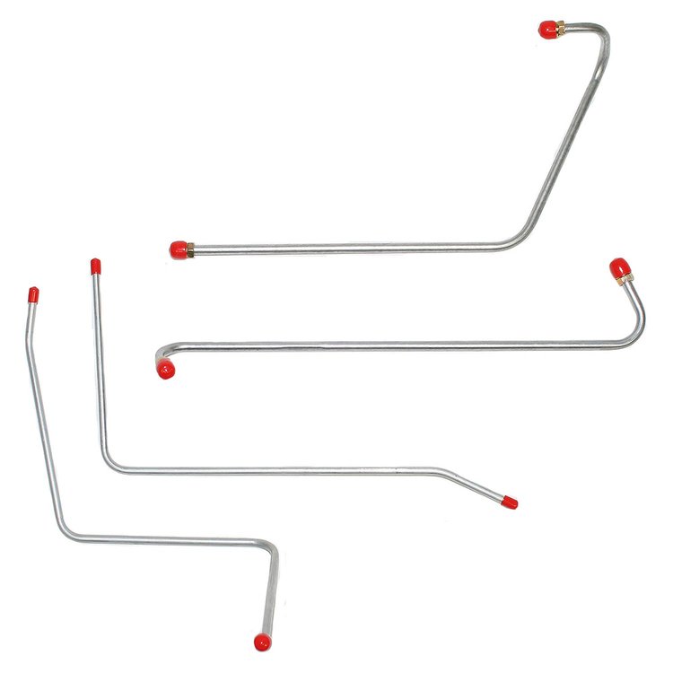 Fuel Pump to Carb & Wiper Vacuum Lines 1955 Ford Thunderbird, 4 Line Set [Steel]