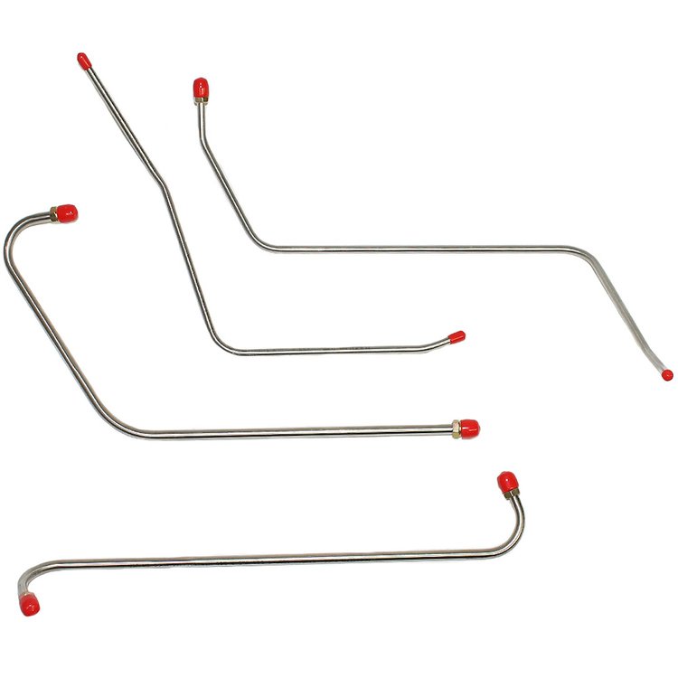 Fuel Pump to Carb & Wiper Vacuum Lines, 4 Line Set 1956 Ford Thunderbird [Steel]