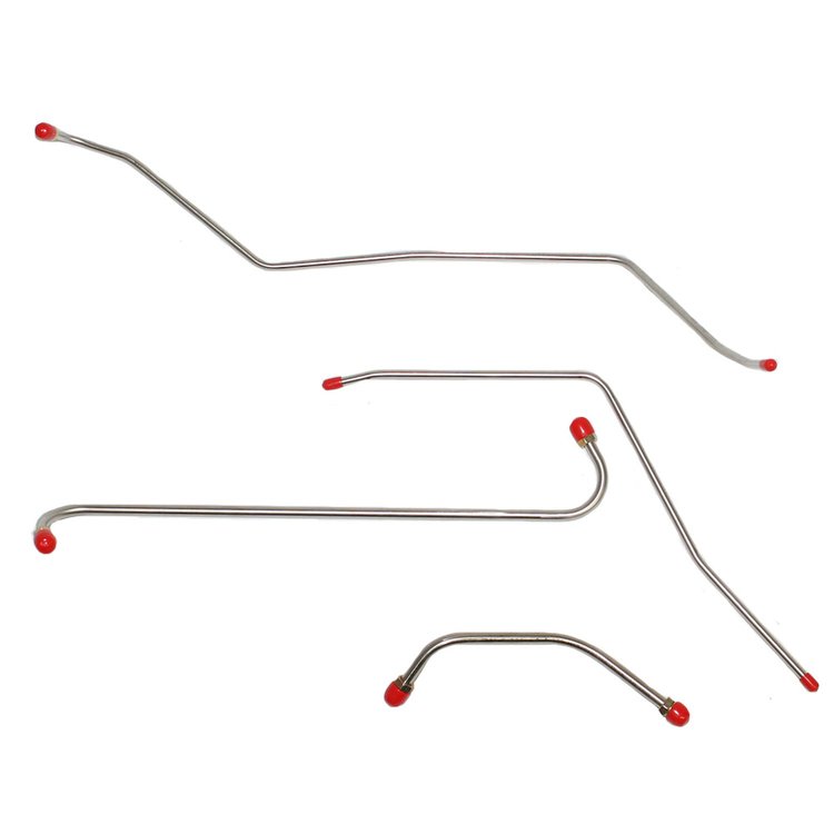 Fuel Pump to Carb & Wiper Vacuum Lines 1957 Ford Thunderbird 4BBL w/o Super Charger, 4 Line Set [Steel]