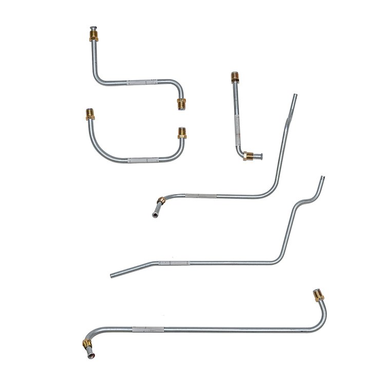 Dual Quad Fuel & Vacuum Lines 1957 Ford Thunderbird, 6-Piece [Stainless]