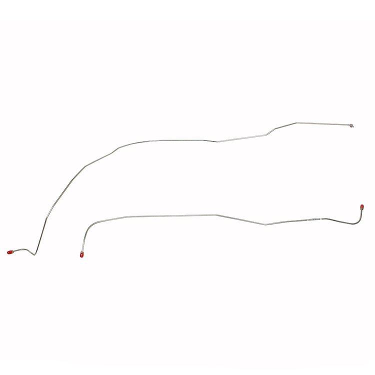 Front 2-Piece Brake Line Set 1948-1952 Ford F1 Pickup w/ Standard Drum Brakes [Stainless]