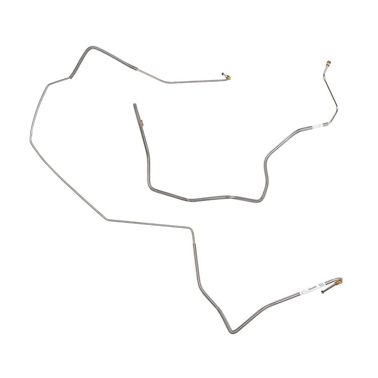 4-Piece Front Brake Line Set 1975-1976 Ford F-100 2WD w/ Standard Disc Brakes [Steel]