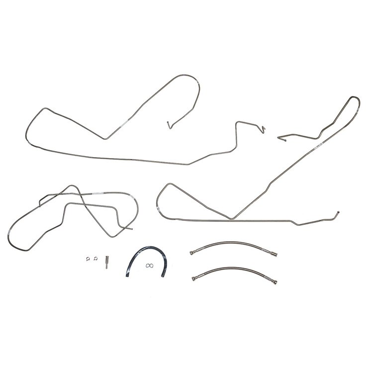 Fuel Lines 1984-1986 SVO Ford Mustang, w/o Subframe Connectors [Steel]