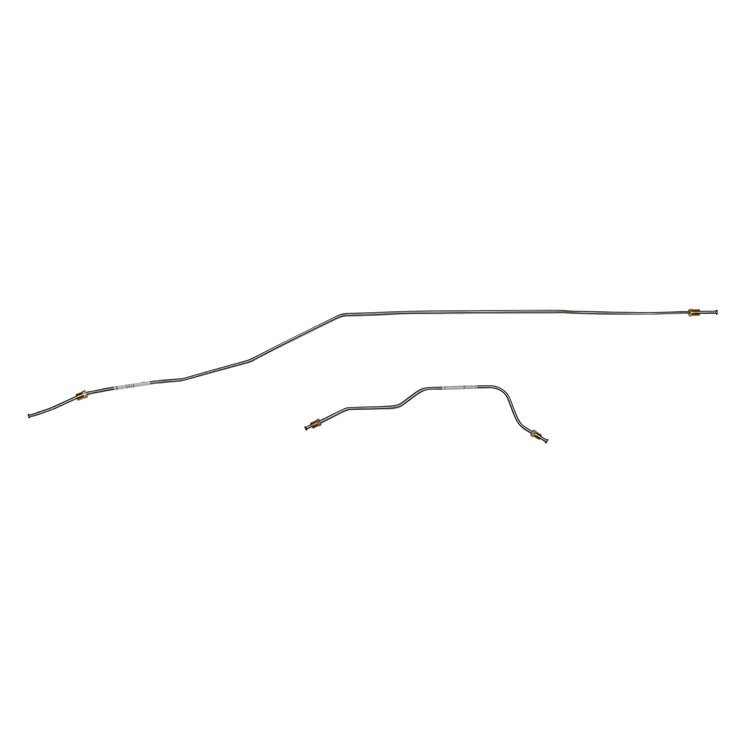 Rear Axle Brake Lines, 2-Piece Set 1964-1966 Ford Mustang w/ 8 in. Axle, Single Exhaust [Stainless]