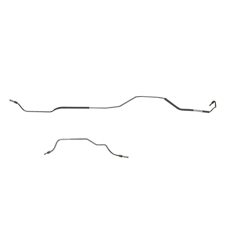 Rear Brake Lines 1966-1969 Ford Mustang, w/ 8 in. Rear Axle, 2-Piece Set [Steel]