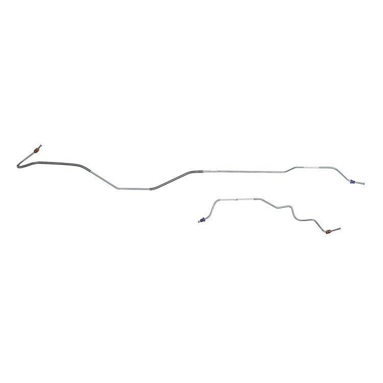 2-Piece Rear Axle Brake Line Set 1970 Ford Mustang, 8 in. Rear Axle [Steel]