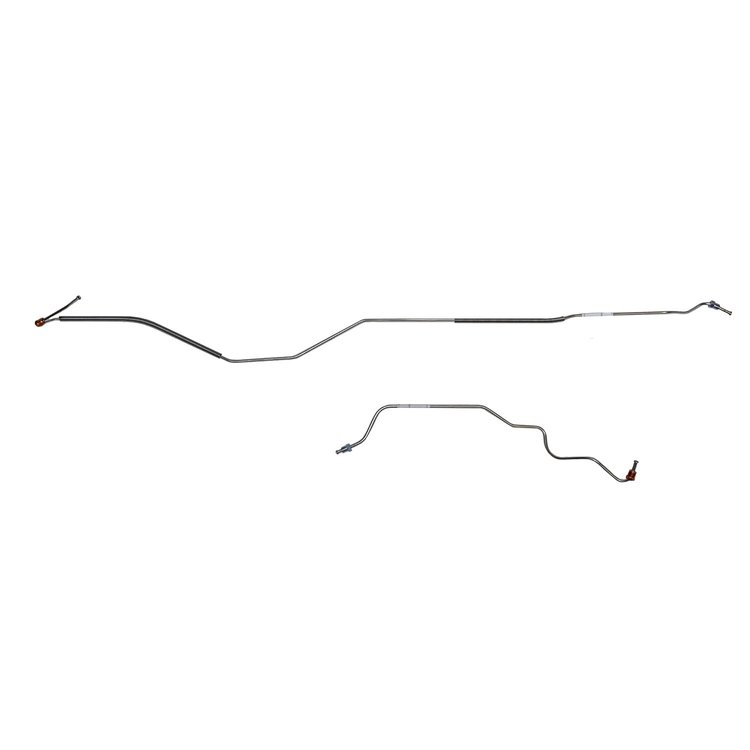 2-Piece Rear Axle Brake Line Set 1971-1973 Ford Mustang w/ 8 in. OR 9 in. Rear Axle [Steel]