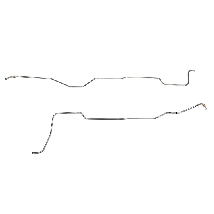 C4 Transmission Cooler Line Set 1964-1965 Ford Mustang, 6cyl, w/o Fittings at Radiator, 2-Piece Set [Steel]