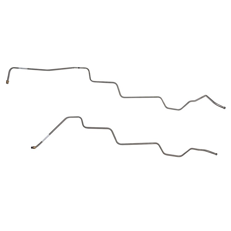 Transmission Cooler Line Set, 1964-1965 Ford Mustang, Falcon, Mercury Comet, 8cyl. w/C4 Trans w/o Radiator Fittings [Stainless]