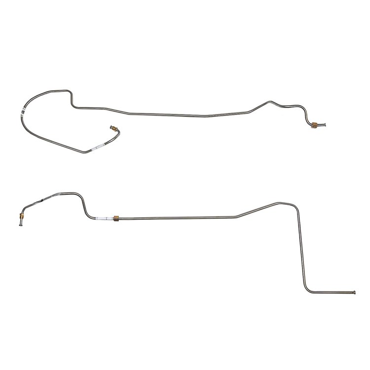 Transmission Cooler Line Set 1969-1970 Ford Mustang & Mercury Cougar, 351W w/FMX Trans, w/Heavy Duty Cooling [Stainless]