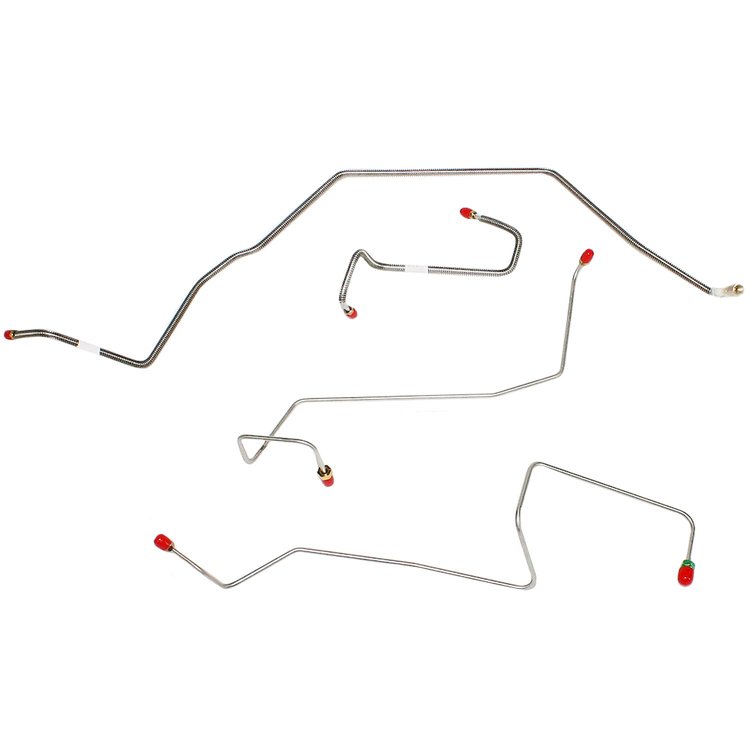 Front Brake Line Kit 1994-1997 Ford Ranger (2WD, RWABS, Disc/Drum [Steel]