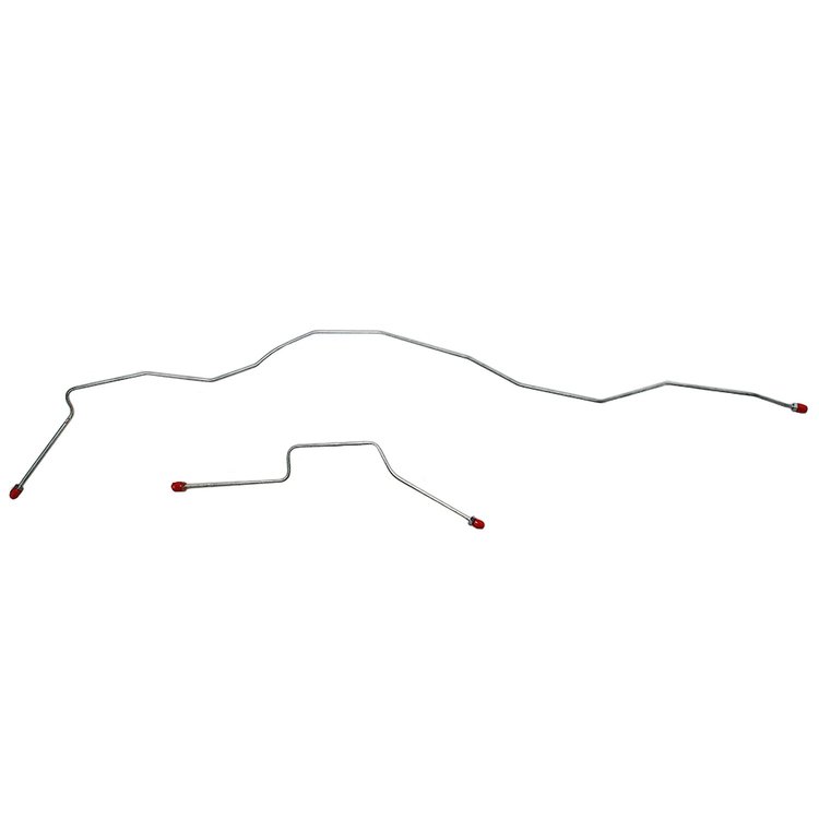 2-Piece Rear Axle Brake Lines 1980-1981 Ford F-150 4WD w/ 9 in. Rear Axle [Steel]
