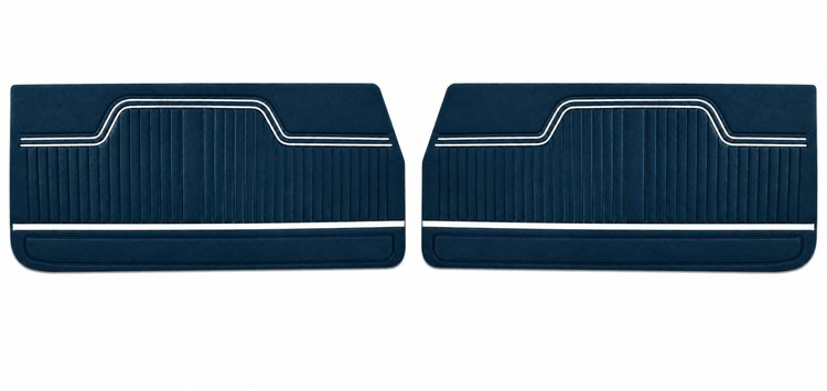 Front Standard Door Panel Set for 1971 Chevrolet Chevelle & El Camino, 2-Door Coupe (HT) and Convertible [Blue]