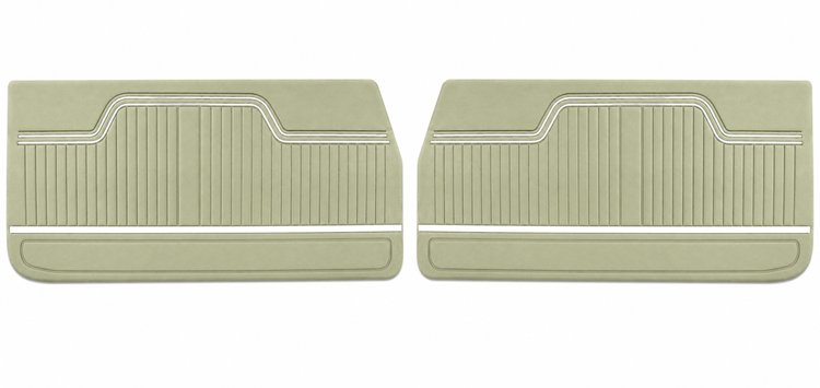 Front Standard Door Panel Set for 1971 Chevrolet Chevelle & El Camino, 2-Door Coupe (HT) and Convertible [Sandalwood]