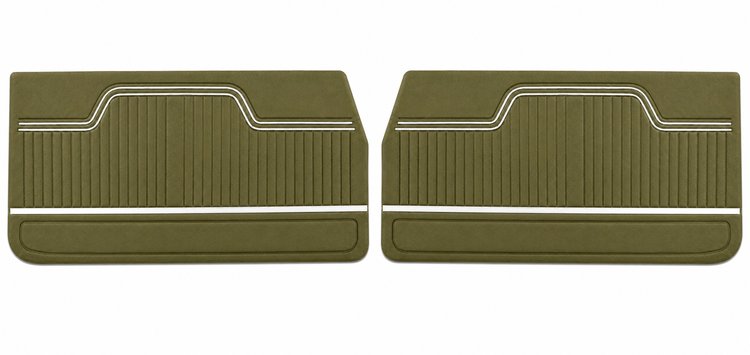 Front Standard Door Panel Set for 1970 Chevrolet Chevelle & El Camino, 2-Door Coupe (HT) and Convertible [Gold]