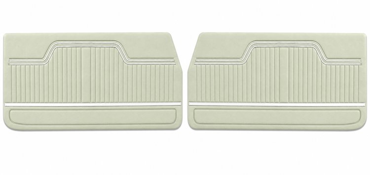 Front Standard Door Panel Set for 1970 Chevrolet Chevelle & El Camino, 2-Door Coupe (HT) and Convertible [Pearl]