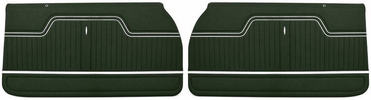 Front Deluxe Door Panel Set for 1970 Chevrolet Chevelle [Dark Green]