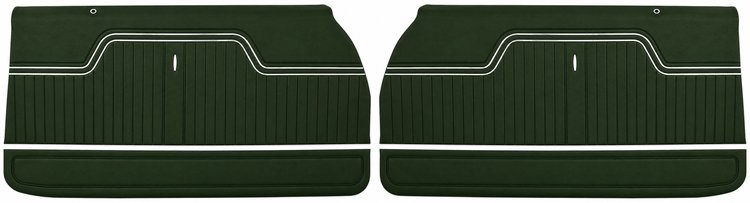 Front Deluxe Door Panel Set for 1972 Chevrolet Chevelle [Dark Green]